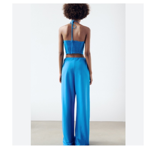 Zara Wide Leg Trousers Linen Style - Picture 1 of 10